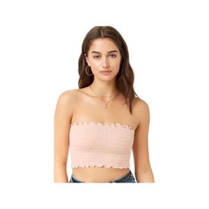 White Smocked Tube Top